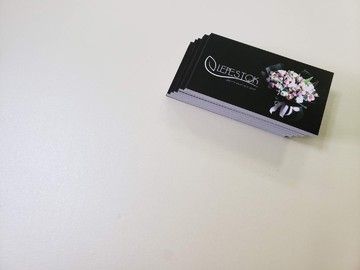 Печать визиток для цветочного магазина в Уфе — двусторонние, от 0,85 ₽/шт